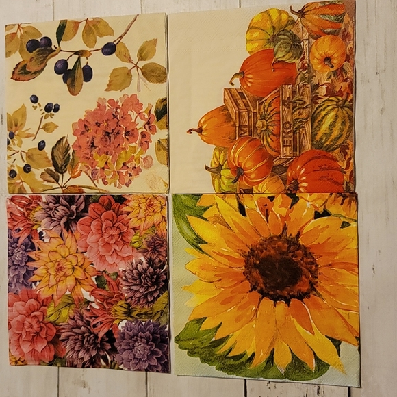 NWOT Fall/Autumn/Harvest Themed Napkins - Picture 8 of 9